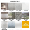 Ceramic White Arch Grid Silent Magnetic Glass Swing Door | JBDHOME