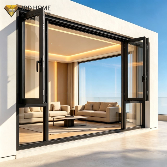 High Performance Aluminum Casement Window Thermal Break Soundproof Glass