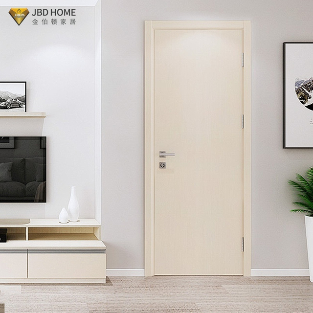 Natural Wood Veneer Interior Door Modern Minimalist Bedroom Door JBD801