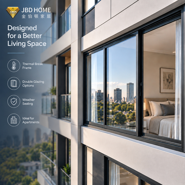 AS2047 Thermal Break Aluminum Sliding Window for Apartments