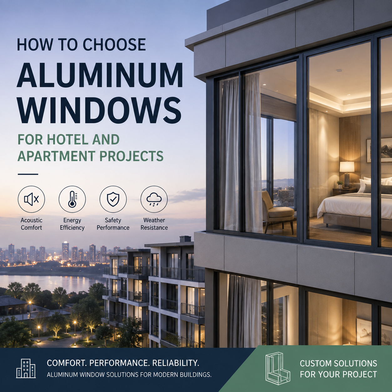 How To Choose Aluminum Windows for Hotel And Apartment Projects