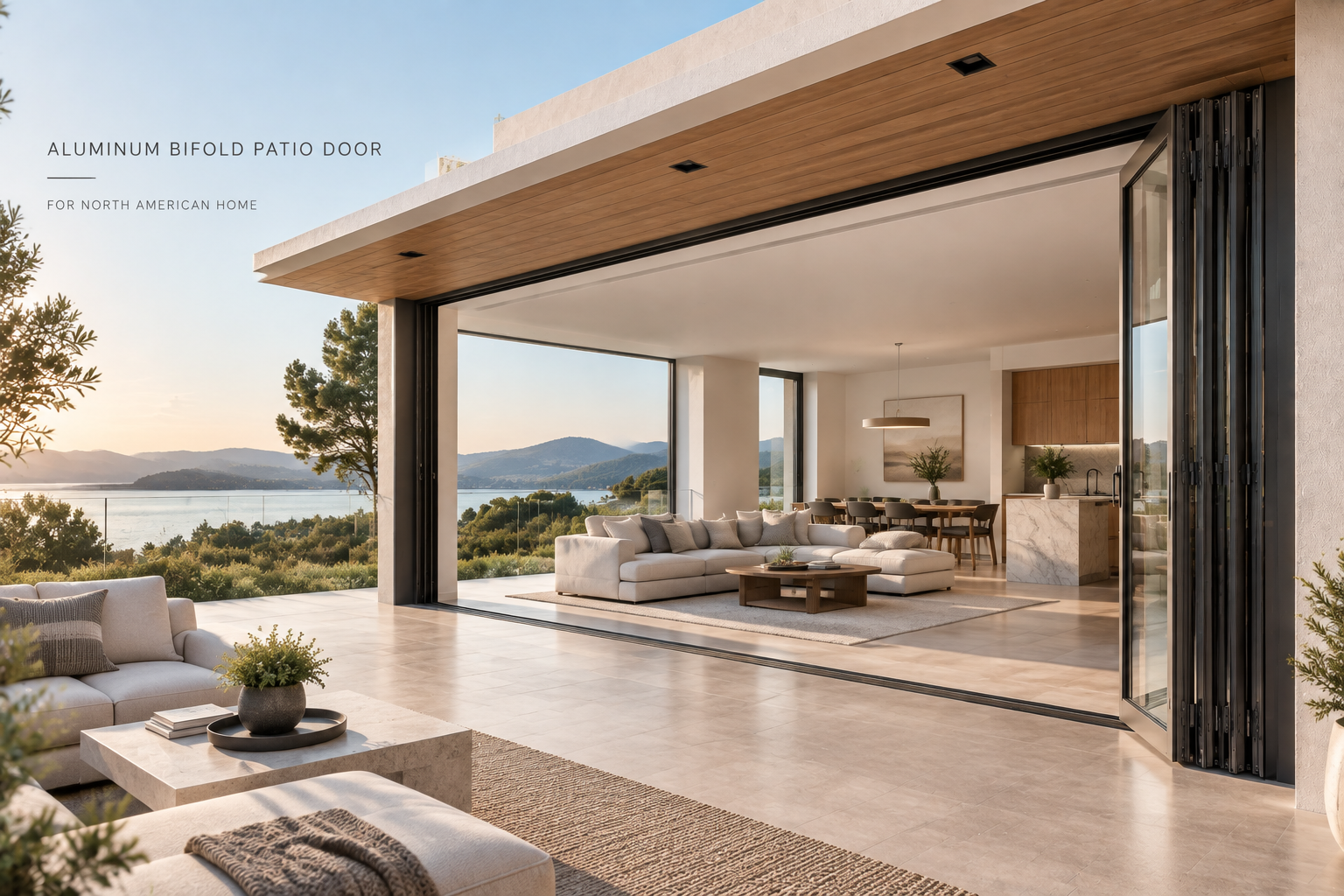 Aluminum Bifold Patio Door for North American Home