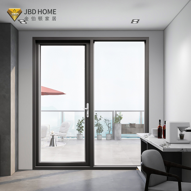 Thermal Break Double Glazed Modern Aluminum Casement Door
