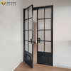 Muted Black Double Leaf French Glass Swing Door | JBDHOME 
