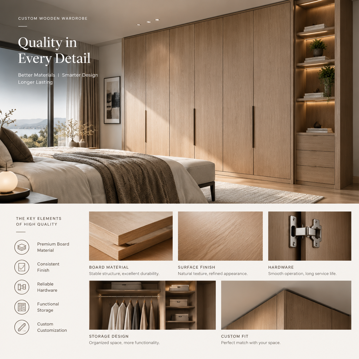 What Makes A High Quality Custom Wooden Wardrobe
