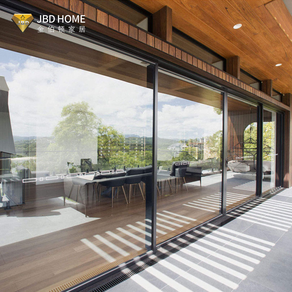 Large Panel Aluminum Sliding Door Garden Scenery