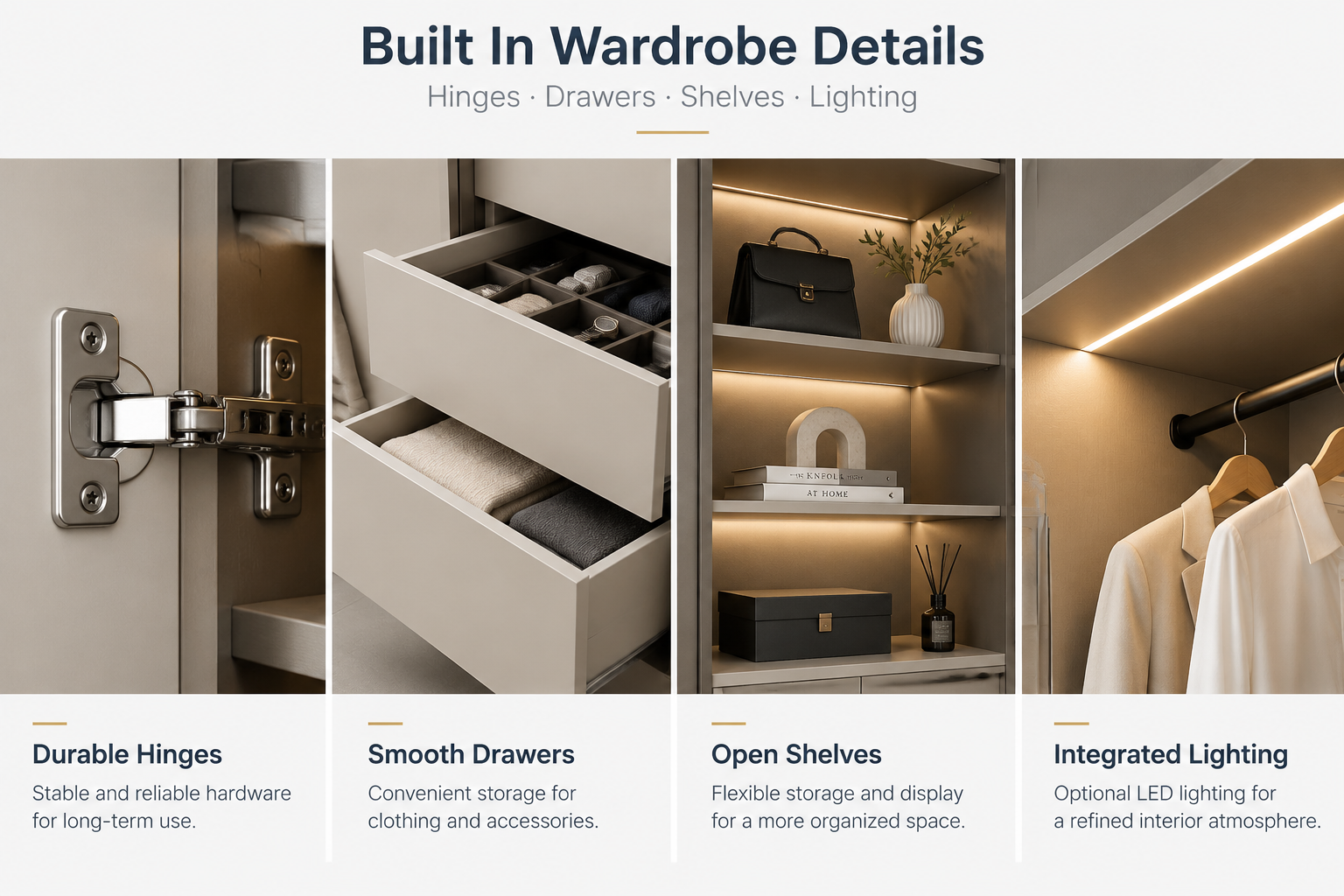 Built In Wardrobe Details Hinges Drawers Shelves Lighting