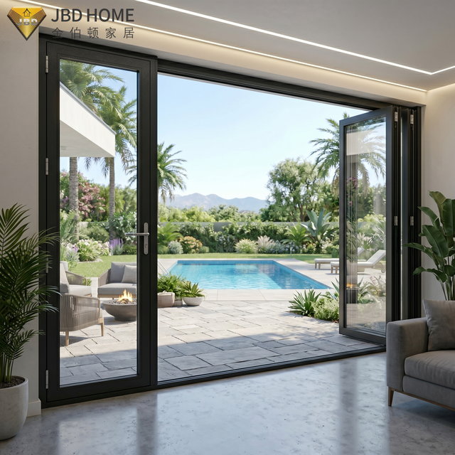 JBD70 Low-E Glass | Blinds-In-Glass Thermal Break Bifolding Door