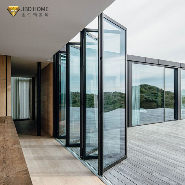 Thermal Break AS2047 Certified Glass Patio Aluminum Bifold Door