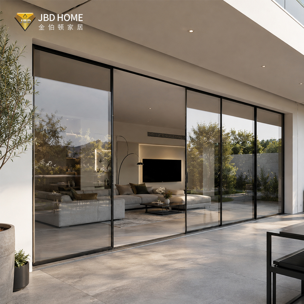 NFRC Model Slim Frame Aluminum Sliding Glass Door