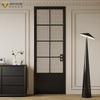 Muted Black Double Leaf French Glass Swing Door | JBDHOME 